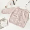 Jackets Baby Girls Knitting Cardigan Autumn Infant Hand Embroidered Sweater European American Style Spring Knit Coat