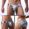 Underpants Low Waist Men's Underwear Printed U-Shaped Bag Mesh Breathable Comfortable Moisture-wicking Small Triangle Men Briefs Bikini