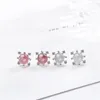 Boucles D'oreilles Clous D'oreille Pour Les Femmes Incrusté Zircon Fraise Cristal Et Pierre De Lune Tempérament Personnalité Bijoux De Mode En Gros