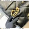 10a spegel kvalitetskanal väskor axelväska kaviar äkta läder skatt-g topp designer väska lyxiga handväskor silver kedja läder plåspett