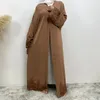 民族衣類ラマダン・ケバヤオープン・着物アバヤ・ドバイ・トルコ・イスラム教徒の長いヒジャーブ・ドレス女性のためのイスラム・アバヤ
