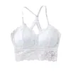 Camisoles réservoirs femmes Sexy bustier tubulaire dames sans bretelles enveloppement poitrine sous-vêtements croix Corset culture belle dos dentelle gilet soutien-gorge