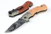 BRX88 Flipper Klappmesser 440C Titanbeschichtung Klinge Holzgriff Outdoor Survival EDC Messer