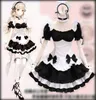 Black White Chocolate Halloween Costumes French Bowknot Maid Skirt Girls Woman Amine Cosplay Costume Waitress Party Costumes G09253793823