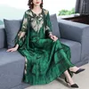 Vestidos casuais solto verde impressão praia maxi vestido primavera verão vintage 4xl plus size midi elegante mulheres bodycon festa robe