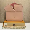 10a högkvalitativ damkoppling crossbody Felicie Pochette M61276 axelväskor handväskor designer väskor plånböcker 3 i 1 damer klaffpåse hög guldkedja box dammväska