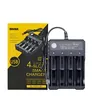 18650 Battery Charger Smart 1 2 3 4 Slots USB Chargering for Rechargeable Lithium Battery Charger Li-ion Universal 10400 14500 16650 18500 18350 Charging equipment