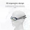 Goggles anti-dimma simningsglasögon UV-skydd elastiska förseglade badglasögon vattentät silikon stötsäker säker för professionell sport p230408