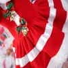Dog Apparel Christmas Dress Red Costume Pet Dog Bow Tie Skirt Cotton Clothes for Bulldog Chihuahua York 231109