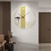 Wandklokken gouden luxe grote klok decoratieve creatieve stijlvolle woonkamer horloges relogio de parede kantoordecoratie