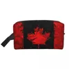 Cosmetic Bags Canada Flag Bag Women Cute Large Capacity Canadian Patriotic Makeup Case Beauty Storage Toiletry