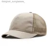 Cappelli a tesa larga da uomo a testa larga da uomo taglie forti Baseball C da uomo estivo in tessuto sottile a rete cappello da sole maschile cappelli con visiera corta 55-62 cmL231109