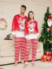Одинаковые комплекты для семьи, рождественские пижамы, красный милый олень, полный комплект с длинными рукавами, пижамы Chrias, пижамы для мамы, дочки, мамы, детей, девочек, детские пары 231109