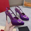 2023 Fashion Valentinith Women's Earth Hog Heel Positieve Positieve schoenen Naakt Positieve schoenen Midden Hoge Heel Lutching MMH