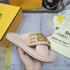 2023FD Mode Dames Heren Sandaal designer sandalenLuxury Designer Slipper Lady Gentlemen Kleurrijk Canvas Brief Real Leather slide 3 stijl Model 35-42