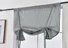 Curtain Geometric Printed Light Shade Flat Window Pastoral The Gray Arrow To Lifting Polyester / Cotton Rope Upper Open