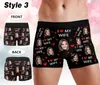 Fournitures de fête Sous-vêtements personnalisés avec visage personnalisé Je l'ai léché donc sa mine Boxers Po Anniversaire Cadeaux d'anniversaire pour petit ami