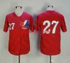 Maglie da baseball Men Montreal Expos Jersey 12 Tom Brady 27 Vladimir Guerrero 34 Bryceharper Pedro Martinez Dawson Raines