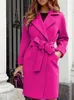 Womens Wool Blends Elegant For Women Long Sleeve Streetwear Korean Fashion Jackets fickor Slim Autumn Winter Coats 231109