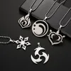 Collares pendientes Hip Hop Genshin Impact Eye Of God Collar de acero inoxidable Grass Water Wind Thunder Fire Rock Cosplay Jewelry GiftPendant