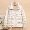 Women's Down Parkas 2023 Winter Women Down Girl 90％White Duck Down Coat Down Poffer Plaid Jacket Stand Collar Thick Outwear S-M ZLN231109