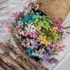 Decorative Flowers 2-Fork Babysbreath Branch Plastic Artificial Home Wedding Decoration El Decor Flores Artificales Purple Fake