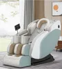 Cadeira de massagem luxuosa 4D com corpo de couro genuíno aquecido relaxa uso doméstico gravidade zero