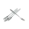 Dinnerware Sets 6pcs Two Tined Stainless Dinner Dessert Bistro Appetizer Cocktail Fruit Forks Gear Stuff Tools 12.8cm X 0.9cm