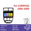 Lecteur vidéo Dvd de voiture à écran tactile multimédia Android pour Jeep COMPASS 2006-2010 Radio stéréo Carplay miroir 128G