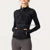 Giacca da yoga ullu lemon Fitness Donna Abbigliamento da yoga Giacca sportiva Colletto rialzato Mezza cerniera Manica lunga Camicia da yoga attillata Palestra Pollice Cappotto sportivo Abbigliamento da palestra u-01