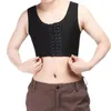 Women's Shapers Breast Vest Mesh Front Button Slim Corset Bra Undershirt Chest Casual Comfort Short For Girls Female