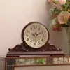 Table Clocks Living Room Clock Vintage Non-Solid Wood Large Old Desktop Watch Silent Chinese Style Bogu Shelf Tv Cabinet Orna