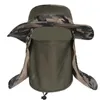 Ciclismo Caps Máscaras Homens Mulheres Pesca Ao Ar Livre Anti-Mosquito Cap Verão Equitação Escalada Caça Camping Caminhadas Sombrinha Protetor Solar Tático Camo Hat 231101