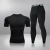 Herren Thermounterwäsche Ym Tit Trainin Clotin Workout Join Sportset Fitness Kompression Termal Top Hose Sportbekleidung