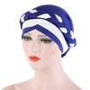 Tvåfärg mjuk stretchig afrika Braid Hijab Caps Muslim Wrap Turban Hat Fashion Headtie Inner Hijabs Bonnet Ready to Wear