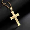 Cross Pendant Necklace Men's Stainless Steel Fashion Accessories Crucifix Charm Chain For Women Jewelry Gift