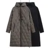 Frauen Unten Parkas UNIZERA 2023 Herbst Winter Produkt Mode Lässig Tasche Zipper Dekoration Mit Kapuze Baumwolle Mantel 231109
