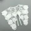 Gravatas borboletas lapela grande floral gola falsa para mulheres camisa destacável blusa top mulher pescoço falso acessórios de roupas