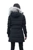 Piumini da donna Parka da donna Piumini Cappotto Parka lungo Frangivento Oca Pelliccia calda spessa Colletto staccabile Piumino invernale Cappotto in vera pelliccia di lupo Cappuccio artico Trim Do