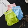 Sous-vêtements 3pcs / lot Boxer pour hommes Coton confortable Version coréenne Couleur unie U Sac Respirant Low-Rise Jeunes Quad Shorts