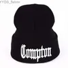 Beanie/Skull Caps Unisex Compton Letter Embroidery Beanies Autumn Winter Warm Hat Hip Cap Beanie Hat Caps for Women Men YQ231108