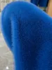 Pele feminina pele sintética Lautaro inverno longo oversized quente grosso azul branco fofo casaco de pele sintética feminino com capuz 2022 solto casual estilo coreano fashionl231121