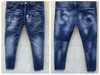 D2 jeans da uomo denim jeans neri pantaloni strappati pour hommes uomo Italia moda motociclista moto rock revival jeans alti q1A0Q nEU WkL AeB