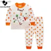 Pigiama Nuovo 2022 Bambini Ragazze Ragazzi Pigiama Set Cartoon Stampa Manica lunga O-Collo T-shirt carina Top con pantaloni Bambino Autunno Vestiti per dormireL231109