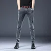 Men's Jeans Gray Jeans Men's Slim Elastic Korean Fashion Vintage Casual Skinny Feet Male Clothing Denim Trousers 27-36 231108