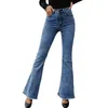 Dames jeans wijd been broek voor vrouwen hoge taille denim lente en herfst jean lange mouw shirts