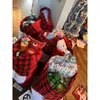 Envoltório de presente Santa Natal Grande Sacos de Presente Grande Tecido Draw String Saco de Presente Vermelho Grande Saco de Natal Decorações de Casa Ano Embalagem de Presente 231109