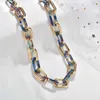 Kedjor som säljer CCB -hartskedjans halsband för kvinnor trend smycken ättiksyraplatta leopard choker