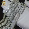 Hot Selling Sterling Sier Hip Hop 10Mm 12Mm 14Mm 15Mm Iced Out Moissanite Diamond Cubaanse link Chain