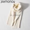 Sciarpe Jaxmonoy Sciarpa da donna Sciarpa di cashmere lavorata a maglia di alta qualità Sciarpa invernale da donna Scialle di lana calda spessa Tinta unita Donna Nuovo J231109